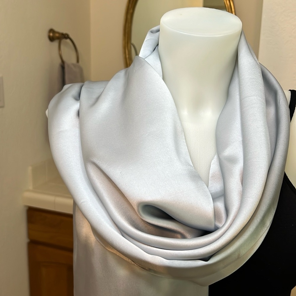 Adrienne Vittadini Pale Blue Silk Wrap/Scarf